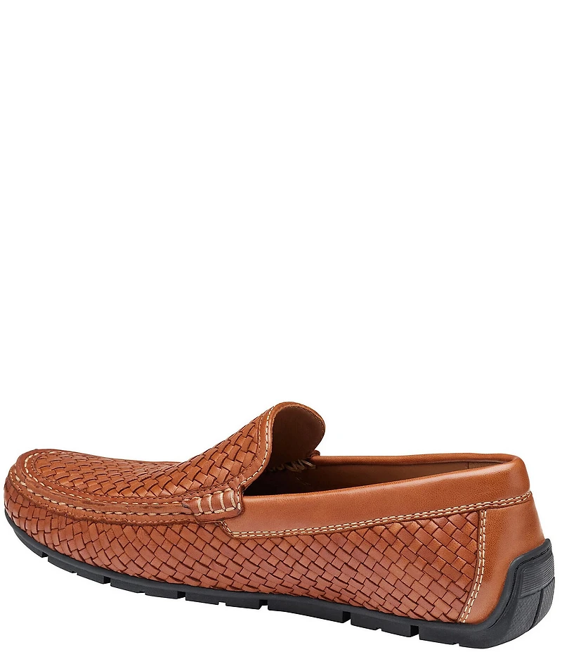 Johnston & Murphy Collection Men's Baldwin Woven Leather Slip On Venetian Loafers
