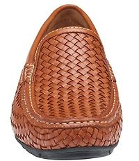 Johnston & Murphy Collection Men's Baldwin Woven Leather Slip On Venetian Loafers
