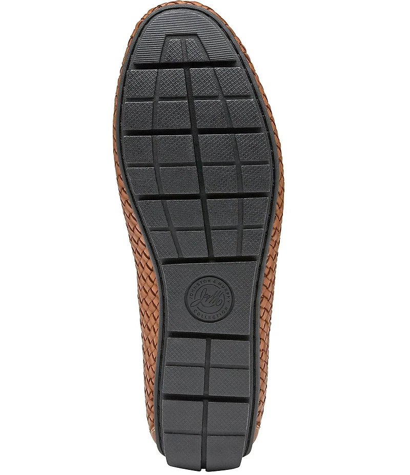 Johnston & Murphy Collection Men's Baldwin Woven Leather Slip On Venetian Loafers