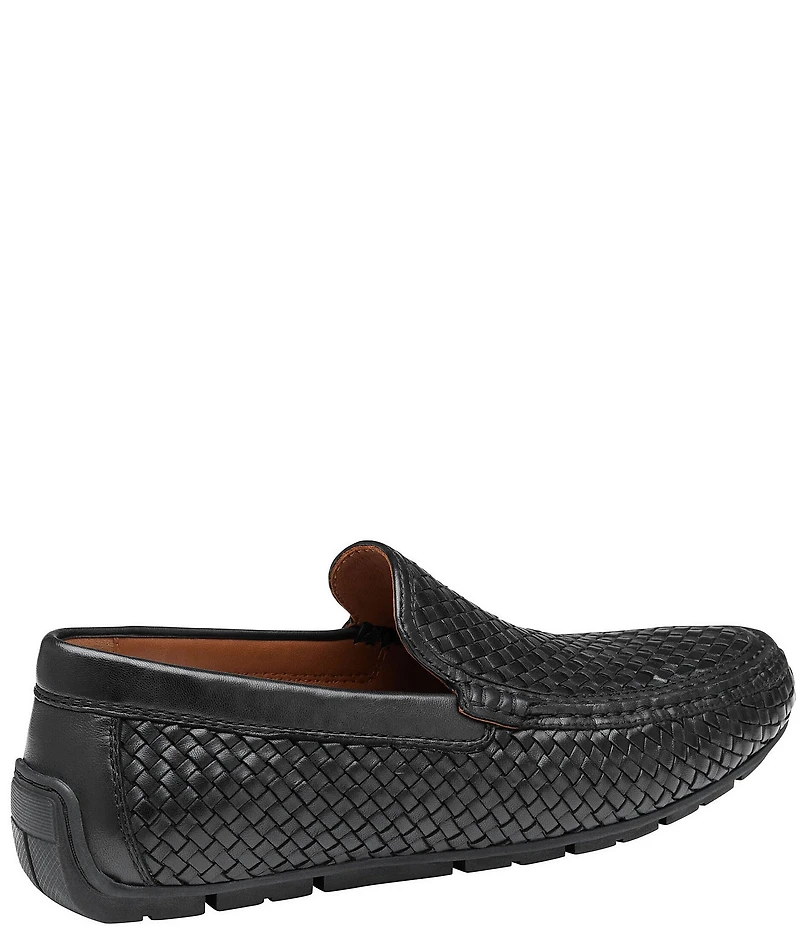 Johnston & Murphy Collection Men's Baldwin Woven Leather Slip On Venetian Loafers