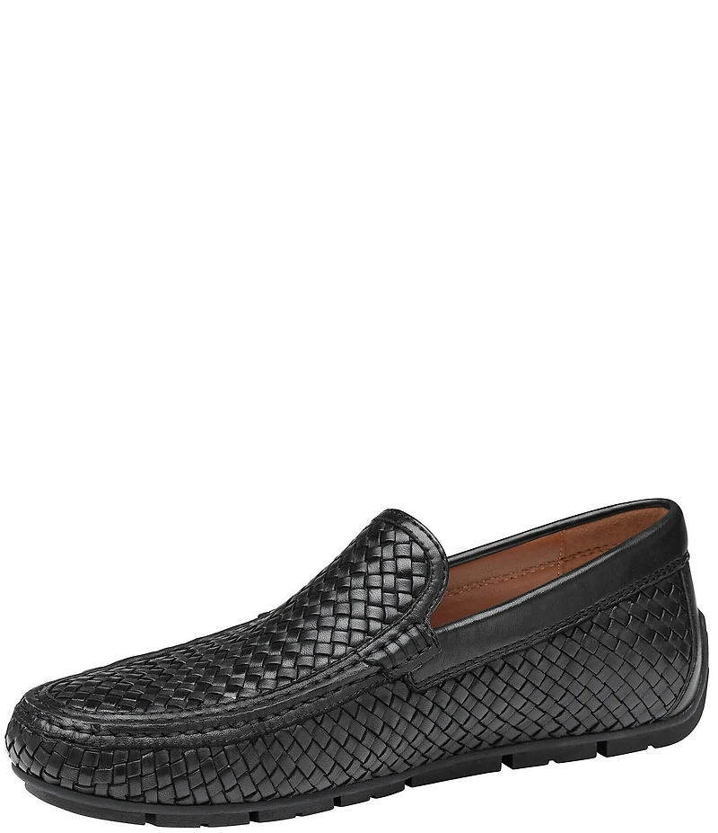 Johnston & Murphy Collection Men's Baldwin Woven Leather Slip On Venetian Loafers