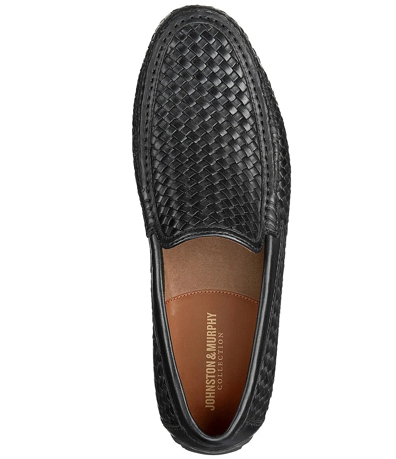 Johnston & Murphy Collection Men's Baldwin Woven Leather Slip On Venetian Loafers