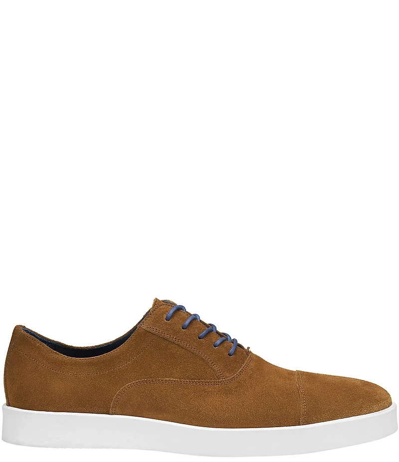 Johnston & Murphy Collection Men's Bolivar Suede Cap Toe Oxford Sneakers