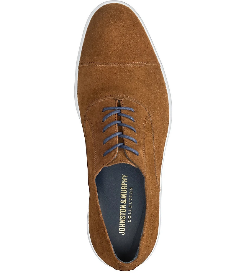 Johnston & Murphy Collection Men's Bolivar Suede Cap Toe Oxford Sneakers