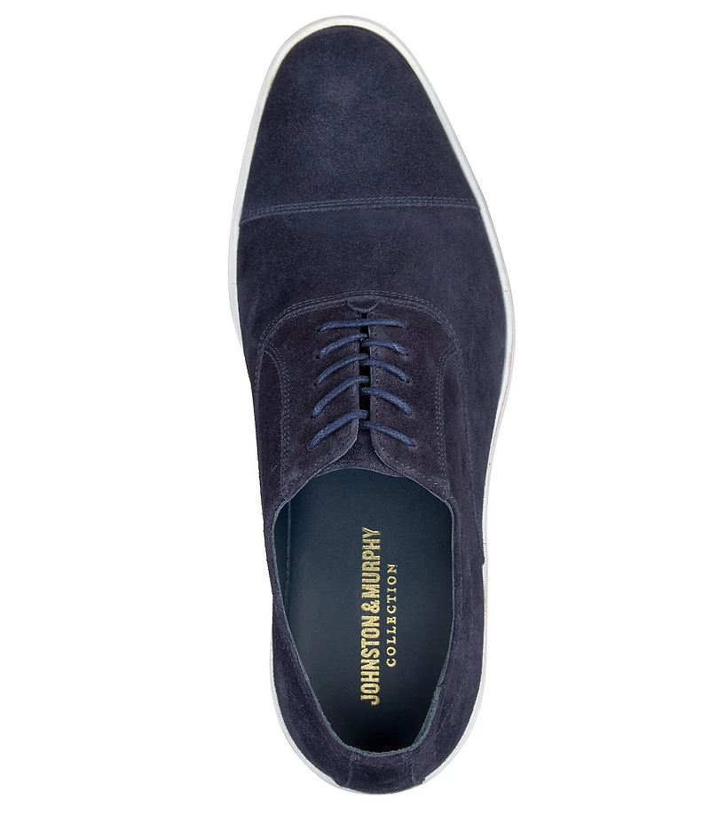Johnston & Murphy Collection Men's Bolivar Suede Cap Toe Oxford Sneakers