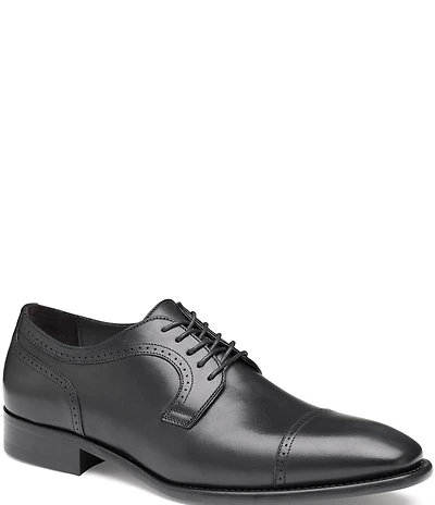 Johnston & Murphy Collection Men's Cormac Leather Brogue Detail Cap Toe Oxfords