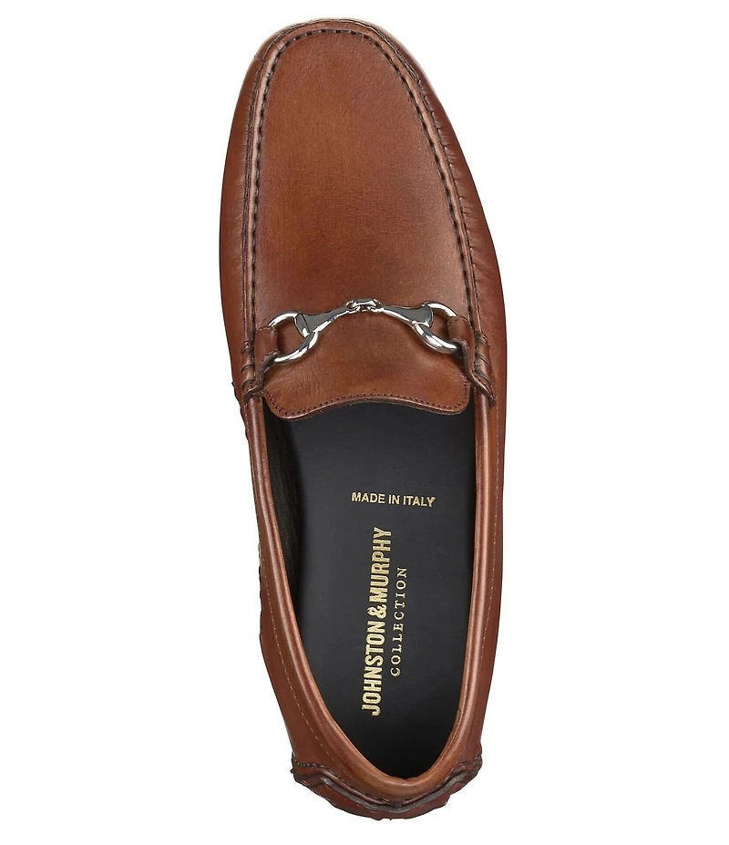 Johnston & Murphy Collection Men's Dayton Calfskin Bit Buckle Loafers