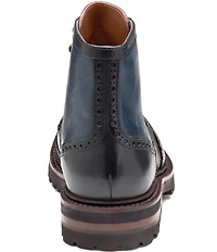 Johnston & Murphy Collection Men's Dudley Leather Brogue Wingtip Lug Sole Boots