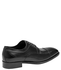 Johnston & Murphy Collection Men's Ellsworth Leather Brogue Detail Cap Toe Leather Oxfords