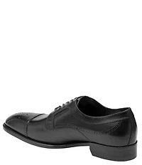 Johnston & Murphy Collection Men's Ellsworth Leather Brogue Detail Cap Toe Leather Oxfords