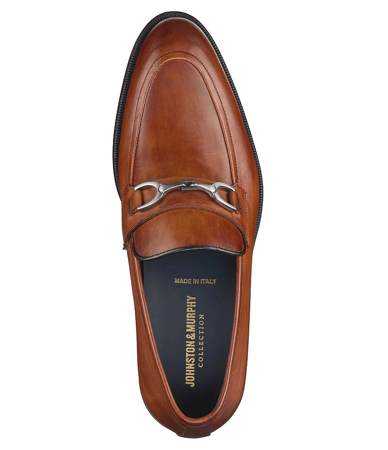 Johnston & Murphy Collection Men's Flynch Calfskin Bit Buckle Loafers
