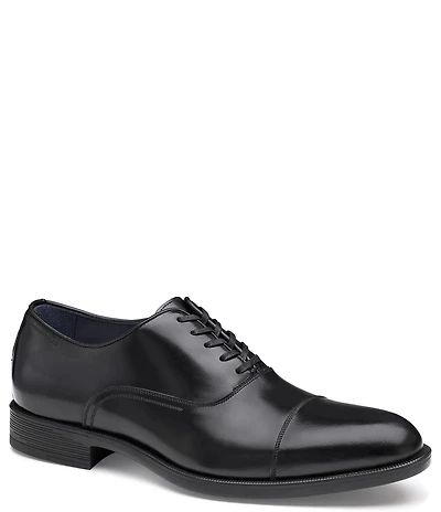 Johnston & Murphy Collection Men's Flynch Hand-Stained Leather Cap Toe Lace Up Oxfords