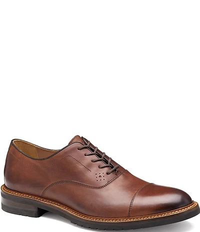 Johnston & Murphy Collection Men's Hartford Leather Cap Toe Oxfords