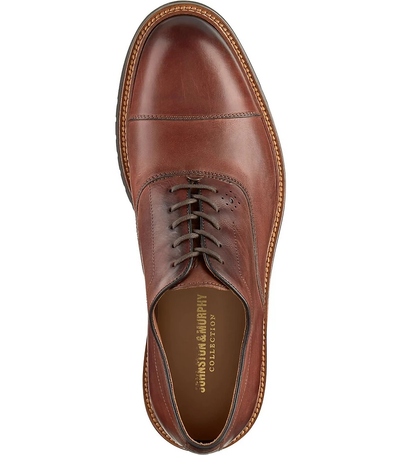 Johnston & Murphy Collection Men's Hartford Leather Cap Toe Oxfords