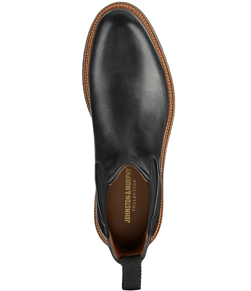 Johnston & Murphy Collection Men's Hartford Leather Chelsea Dress Boots