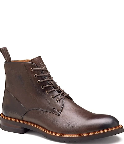 Johnston & Murphy Collection Men's Hartford Leather Plain Toe Boots