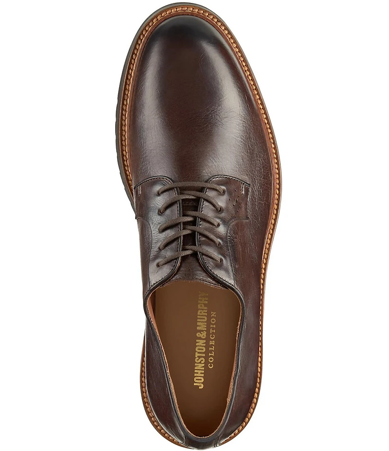 Johnston & Murphy Collection Men's Hartford Leather Plain Toe Oxfords
