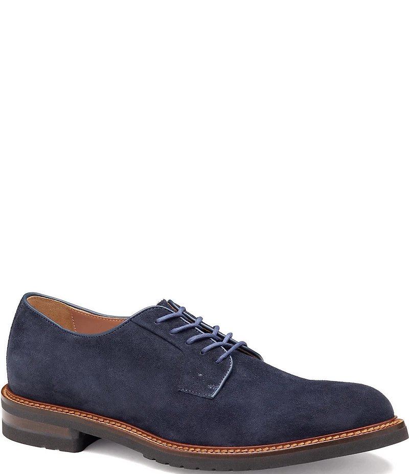 Johnston & Murphy Collection Men's Hartford Suede Plain Toe Oxfords