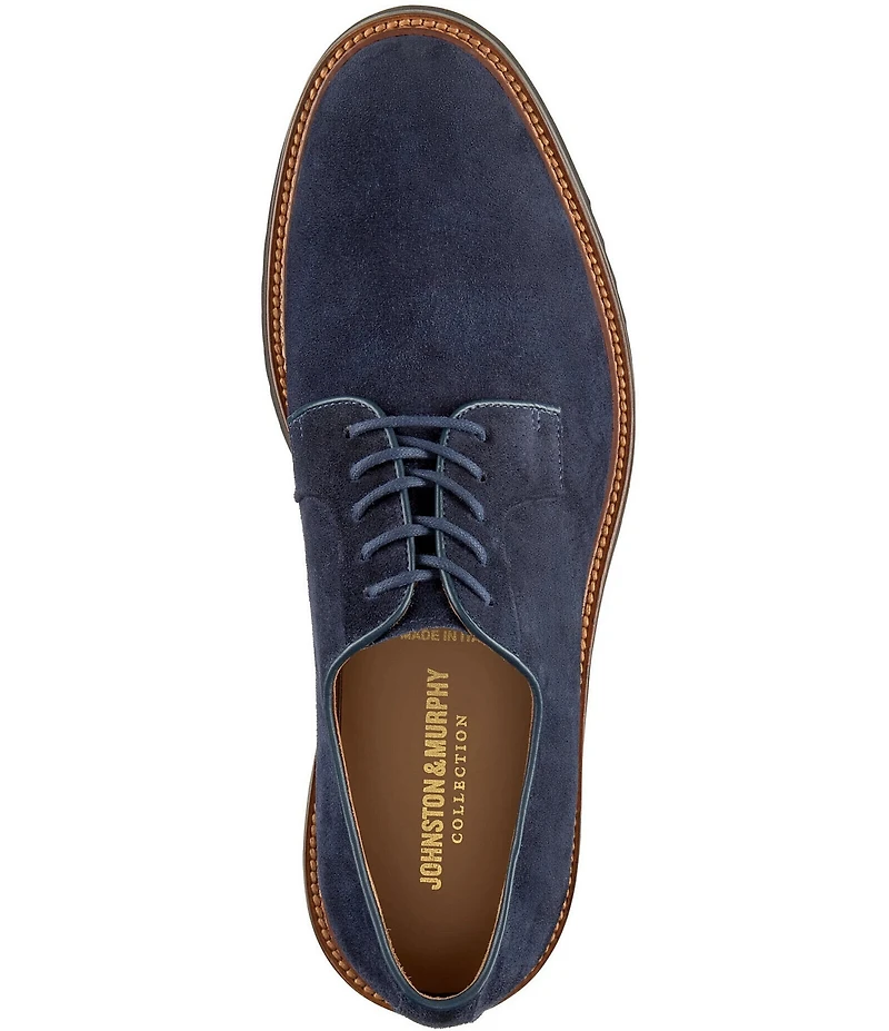 Johnston & Murphy Collection Men's Hartford Suede Plain Toe Oxfords