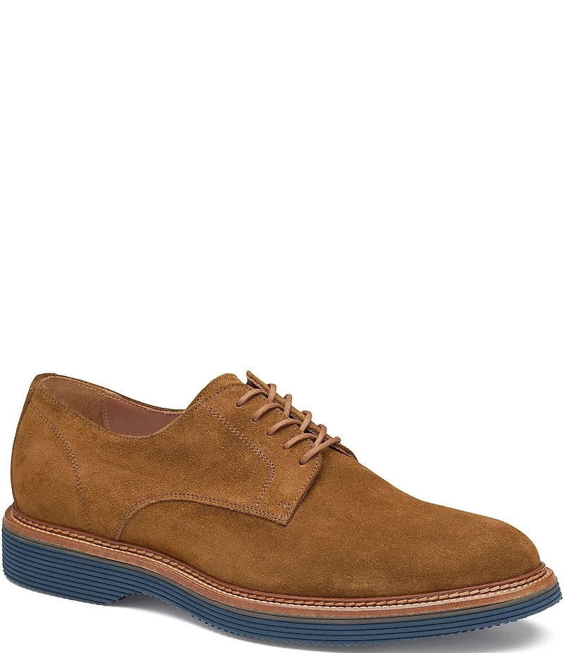 Johnston & Murphy Collection Men's Jenson Suede Plain Toe Oxfords