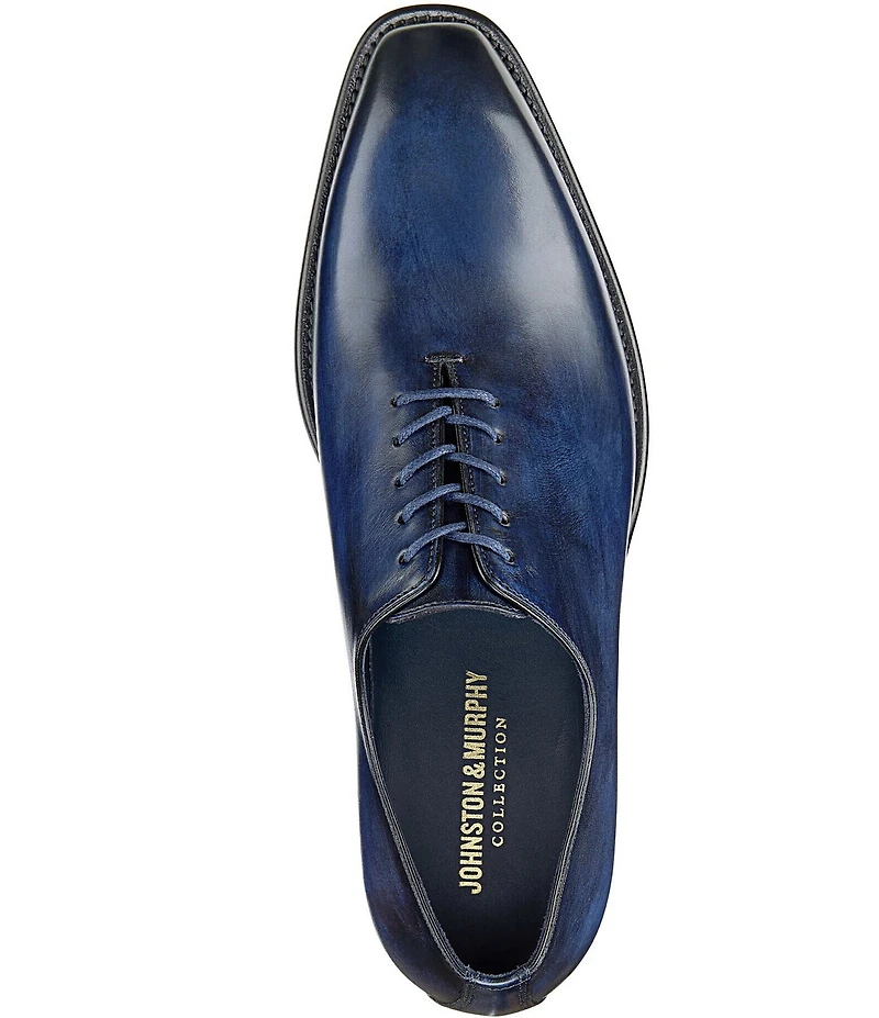 Johnston & Murphy Collection Men's Larson Calfskin One Piece Plain Toe Oxfords