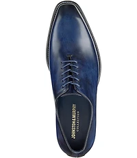 Johnston & Murphy Collection Men's Larson Calfskin One Piece Plain Toe Oxfords