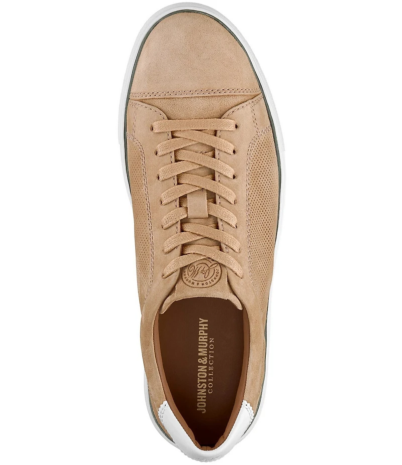 Johnston & Murphy Collection Men's Luther Perforated Suede Sneakers