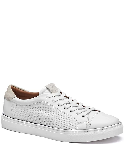 Johnston & Murphy Collection Men's Luther Perforated Sheepskin Lace-to-Toe Sneakers
