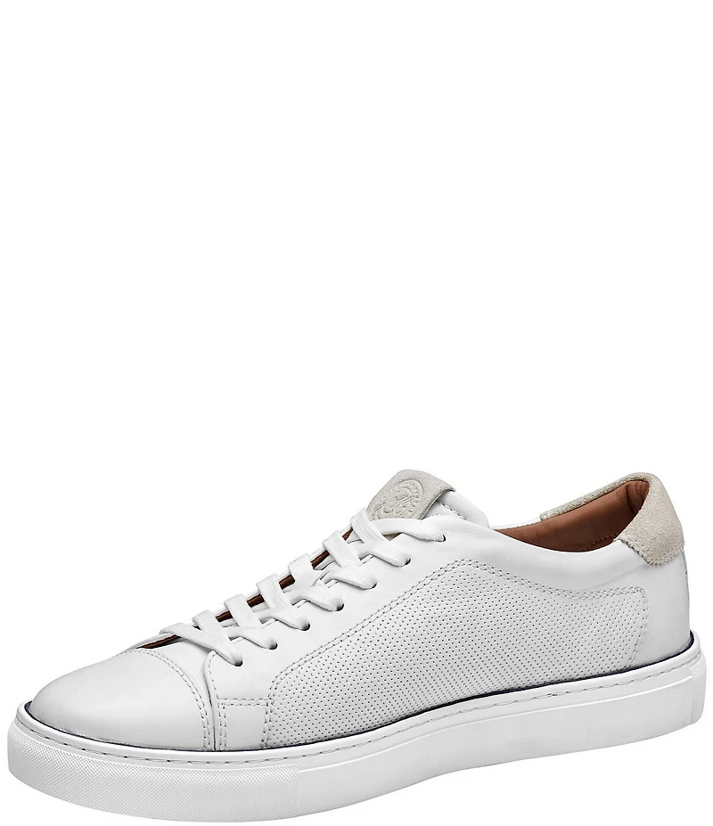 Johnston & Murphy Collection Men's Luther Perforated Sheepskin Lace-to-Toe Sneakers