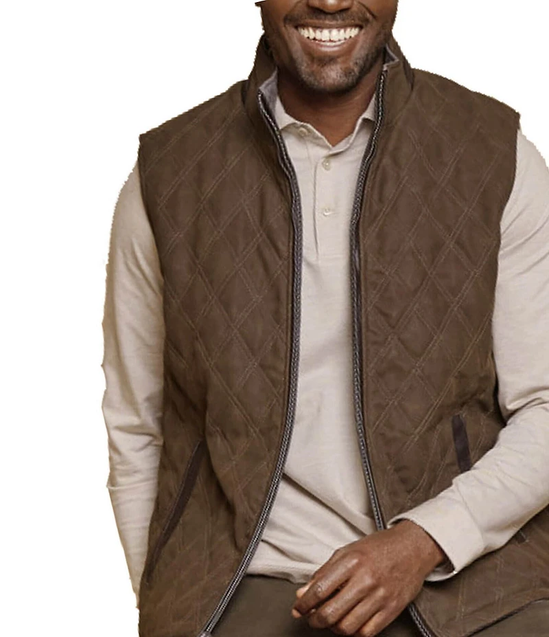 Johnston & Murphy Diamond-Quilted Reversible Vest