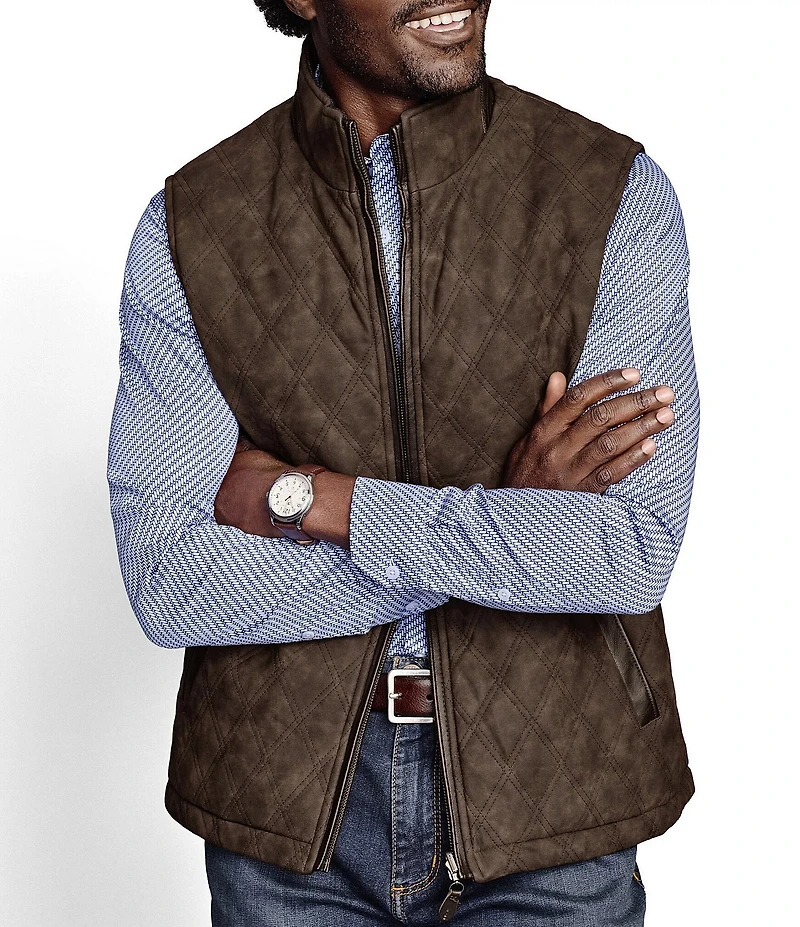 Johnston & Murphy Diamond-Quilted Reversible Vest