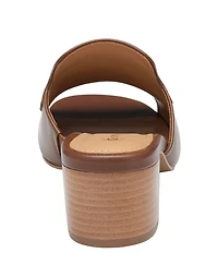 Johnston & Murphy Edith Leather Bit Buckle Slide Sandals