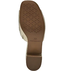 Johnston & Murphy Edith Leather Bit Buckle Slide Sandals