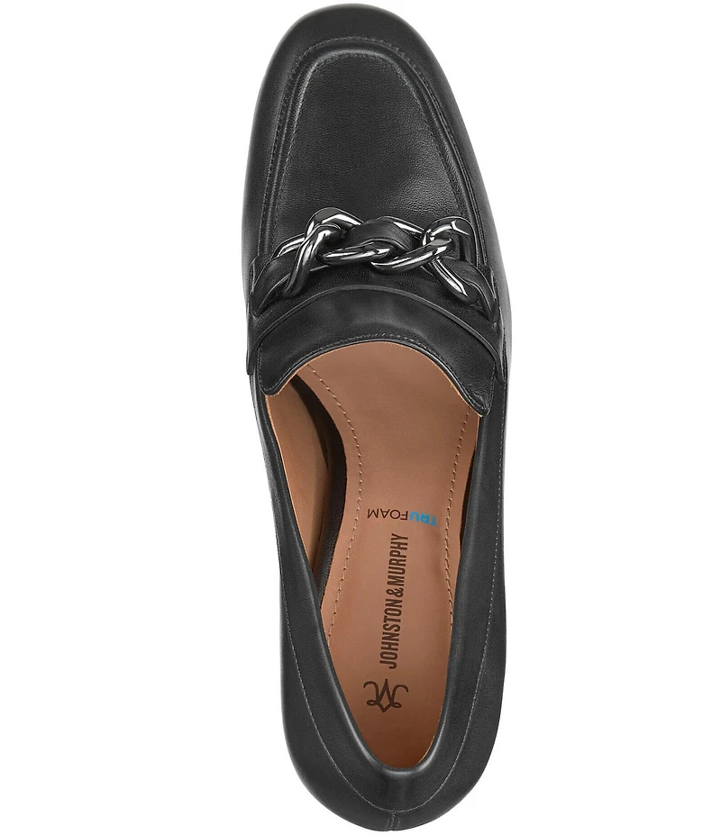 Johnston & Murphy Eleanor Chunky Chain Leather Pumps