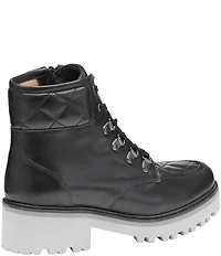 Johnston & Murphy Emmalynn Leather Quilted Hiker Booties