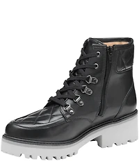 Johnston & Murphy Emmalynn Leather Quilted Hiker Booties