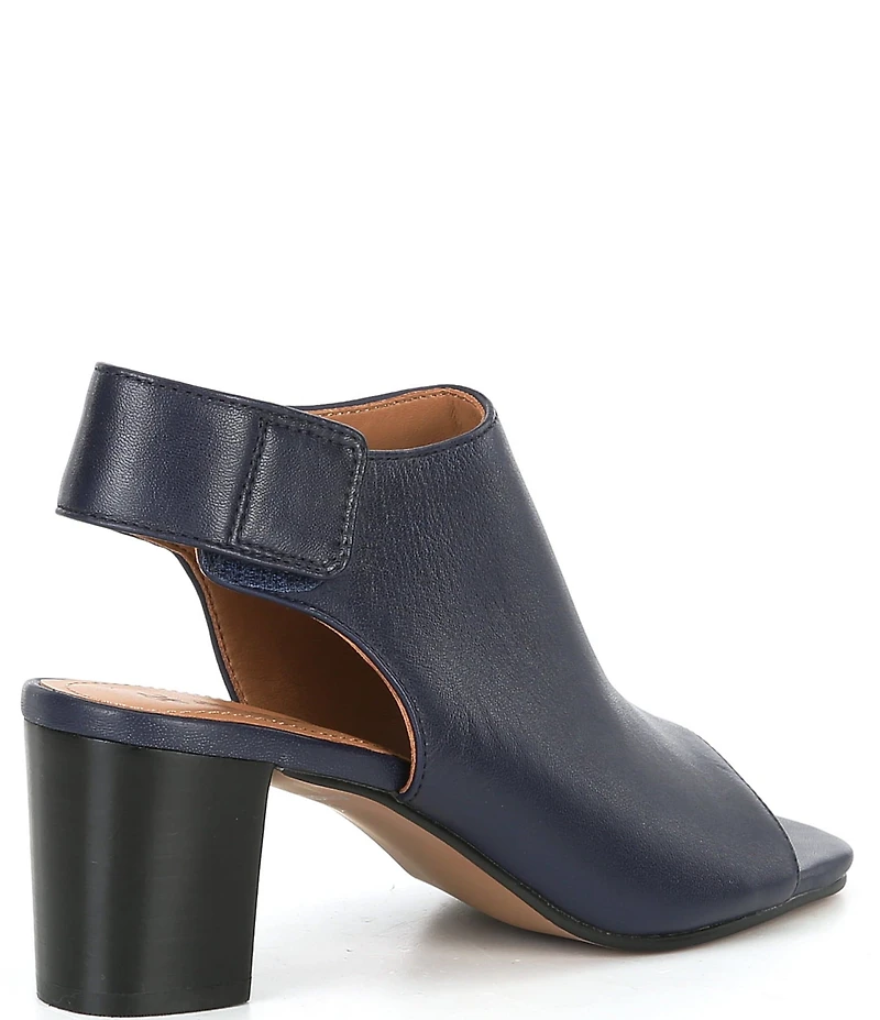 Johnston & Murphy Evelyn Leather Open Toe Slingback Shooties