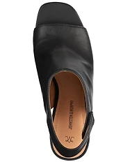 Johnston & Murphy Evelyn Leather Open Toe Slingback Shooties
