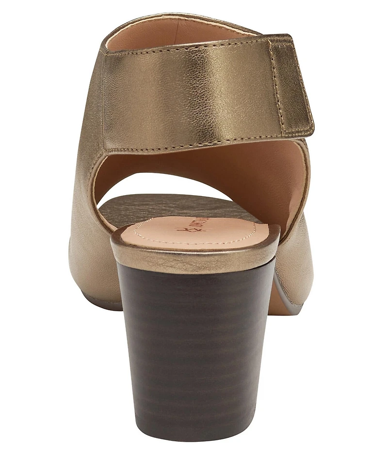 Johnston & Murphy Evelyn Leather Open Toe Slingback Shooties