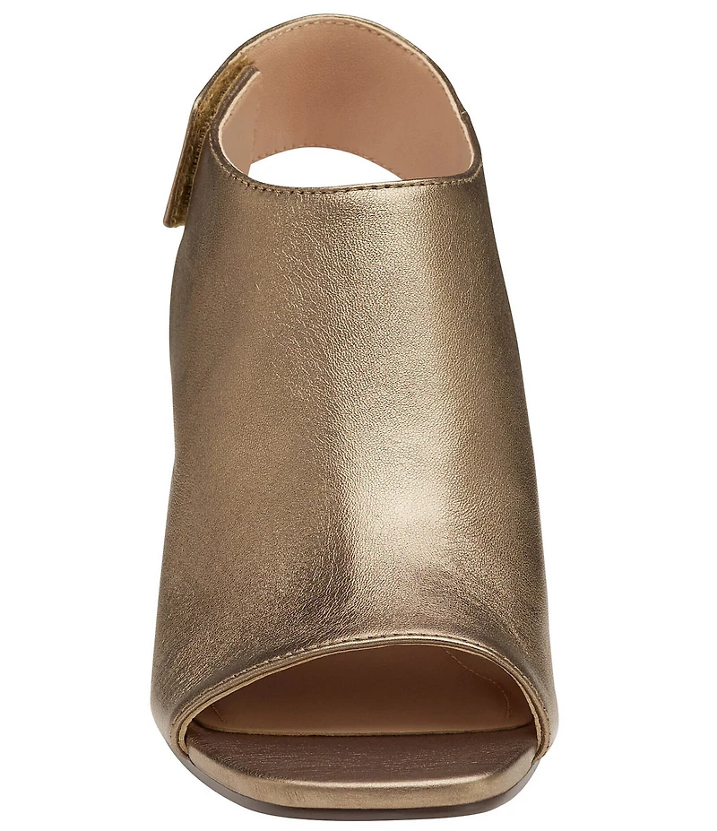 Johnston & Murphy Evelyn Leather Open Toe Slingback Shooties