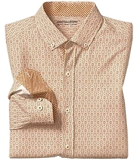 Johnston & Murphy Gameday Football Print Long Sleeve Woven Shirt