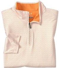 Johnston & Murphy Gameday Goal Post Print Quarter-Zip Pullover
