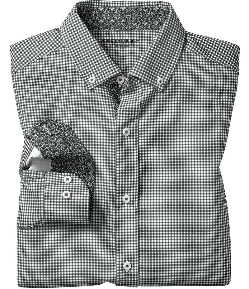 Johnston & Murphy Gameday XC4 Gingham Long Sleeve Woven Shirt