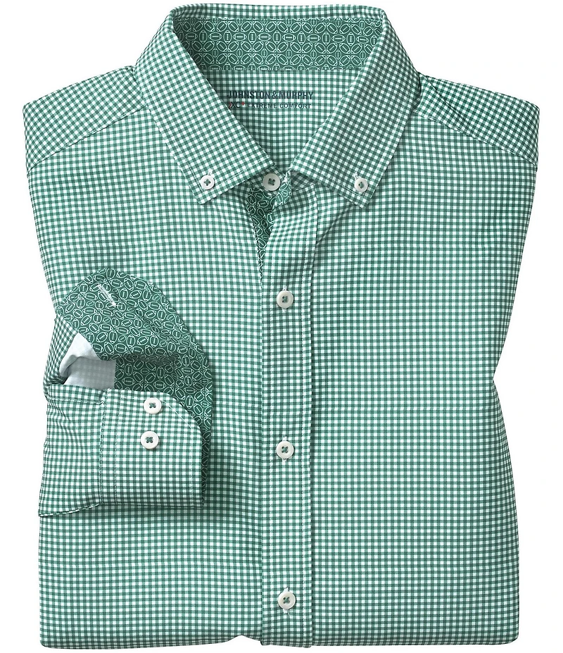 Johnston & Murphy Gameday XC4 Gingham Long Sleeve Woven Shirt