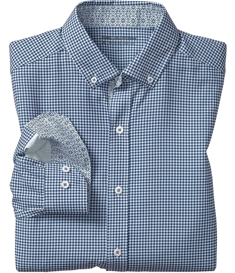 Johnston & Murphy Gameday XC4 Gingham Long Sleeve Woven Shirt