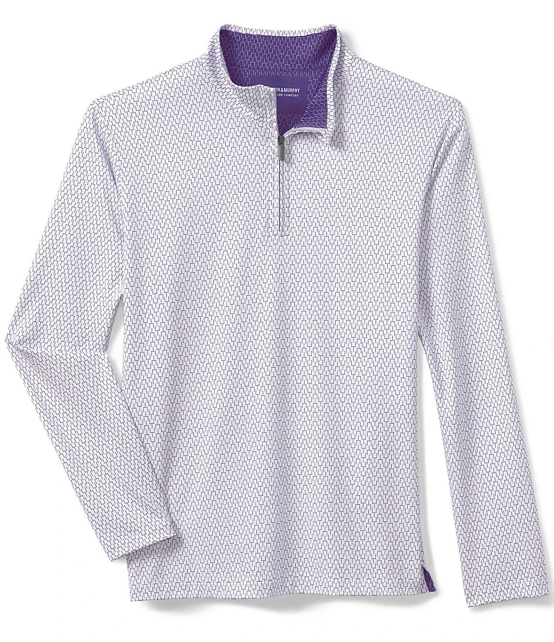 Johnston & Murphy Gameday XC4 Goal Post Print Quarter-Zip Pullover