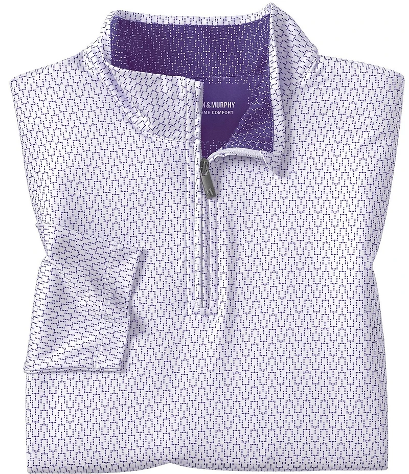 Johnston & Murphy Gameday XC4 Goal Post Print Quarter-Zip Pullover