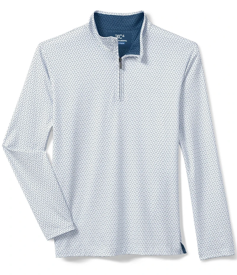 Johnston & Murphy Gameday XC4 Goal Post Print Quarter-Zip Pullover