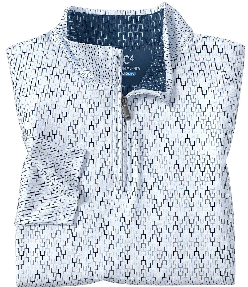 Johnston & Murphy Gameday XC4 Goal Post Print Quarter-Zip Pullover