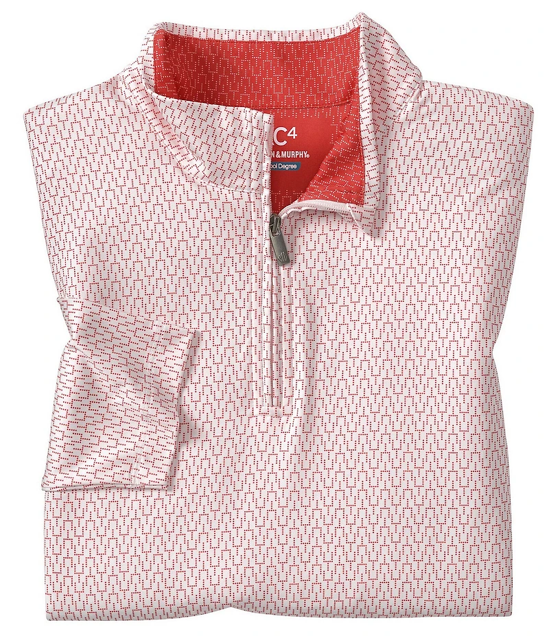 Johnston & Murphy Gameday XC4 Goal Post Print Quarter-Zip Pullover